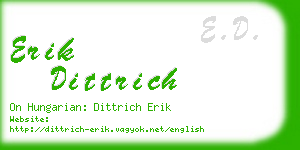 erik dittrich business card